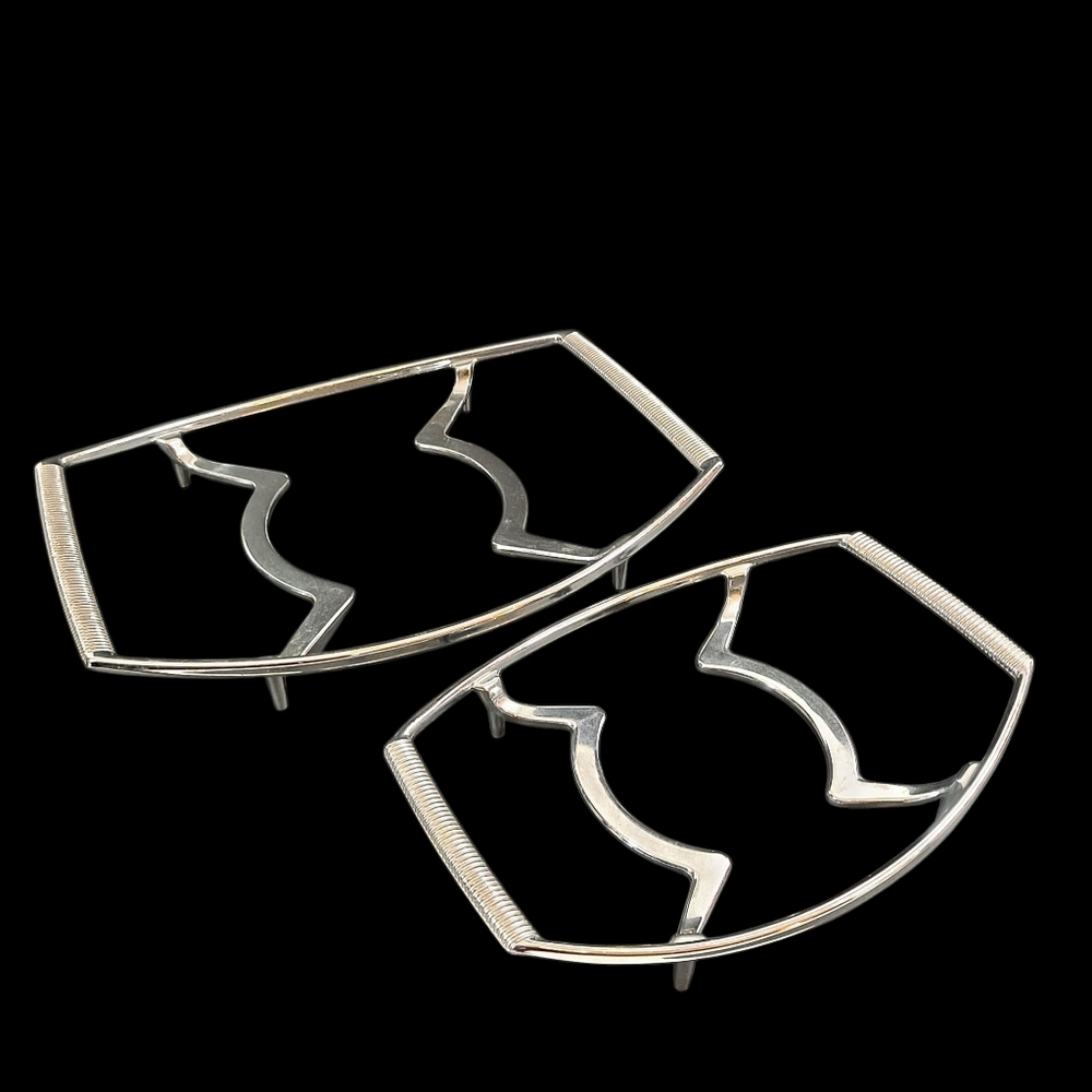 Vintage Corningware Cradles Casserole Trivet Stand Racks Set/2 P-10 & P-11